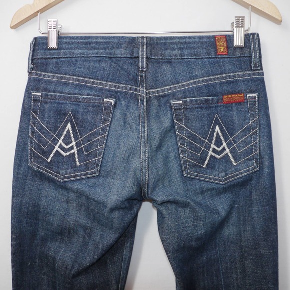 7 For All Mankind 'A' Pocket Flare Jeans Size 26 - Picture 8 of 12